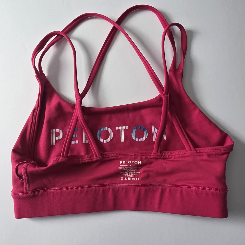 Peloton Cadent Strappy Elevate Bra in Magenta Hot Pink - Small - Picture 8 of 9